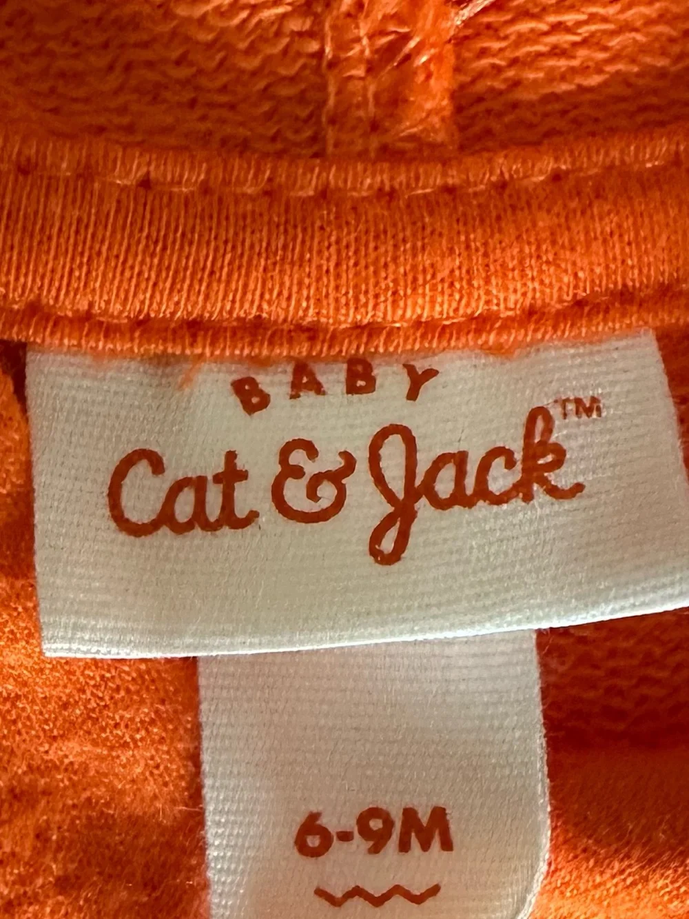 Cat & Jack Orange Pumpkin Hooded Footie